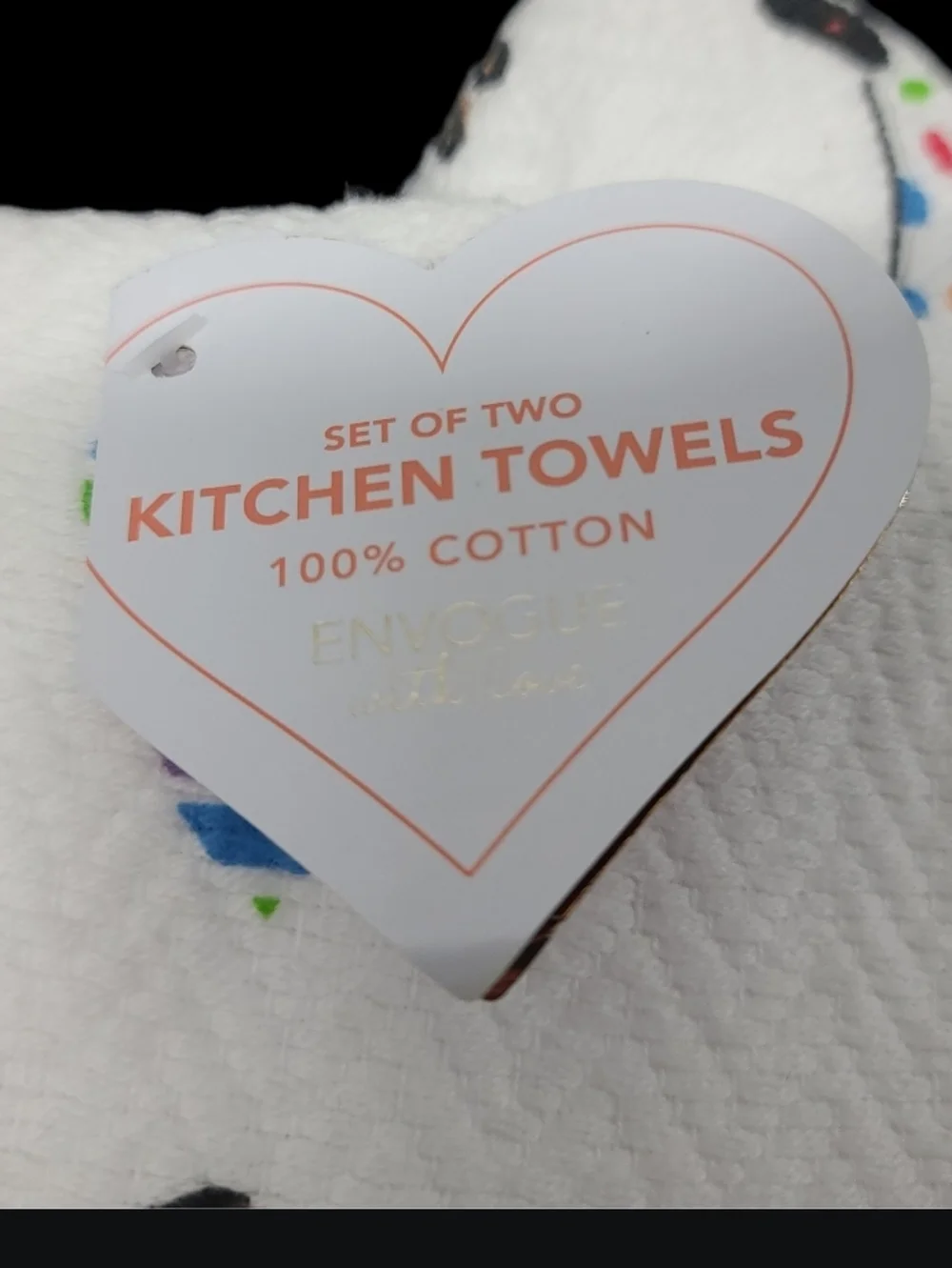 2 Envogue Love is Love Dog Rainbow Pride Kitchen Towel Set New